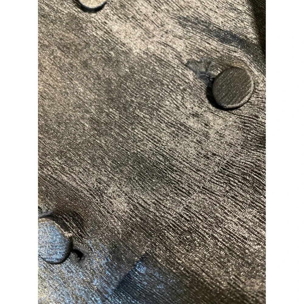 GESTUZ‎ Metallic Double Breasted Blazer Dress Taupe Satin Shiny